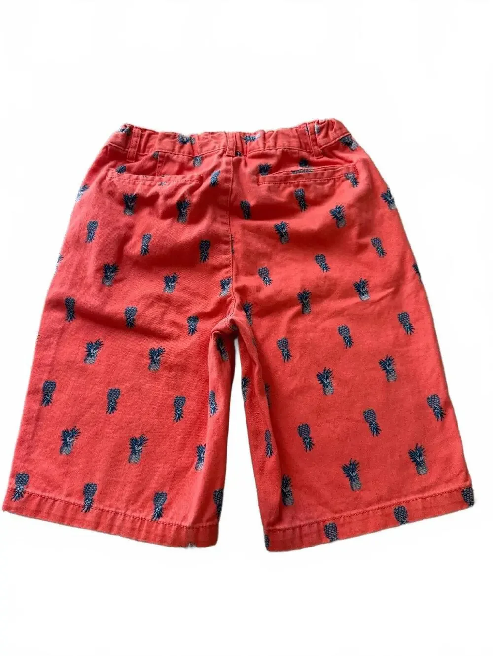The Childrens Place Boys Pineapple Chino Shorts 12 Coral Pink Orange Adjustable